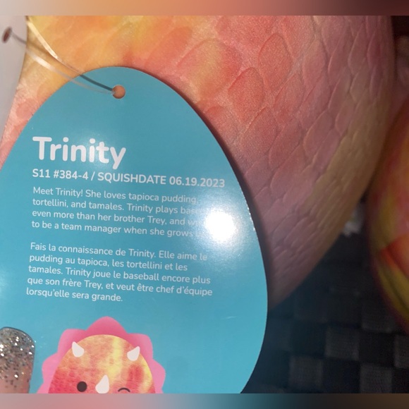 SQUISHMALLOWS TRINITY THE TRICERATOPS DINO PLUSH PILLOW TOYS - Picture 8 of 16